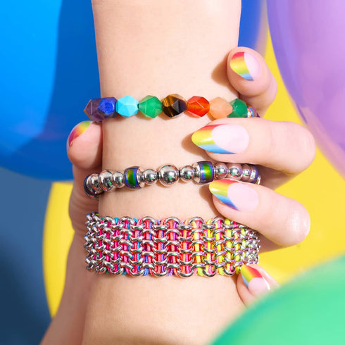 Chromata | Argent | Bracelet avec pierres d'humeur